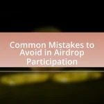 Common Mistakes to Avoid in Airdrop Participation