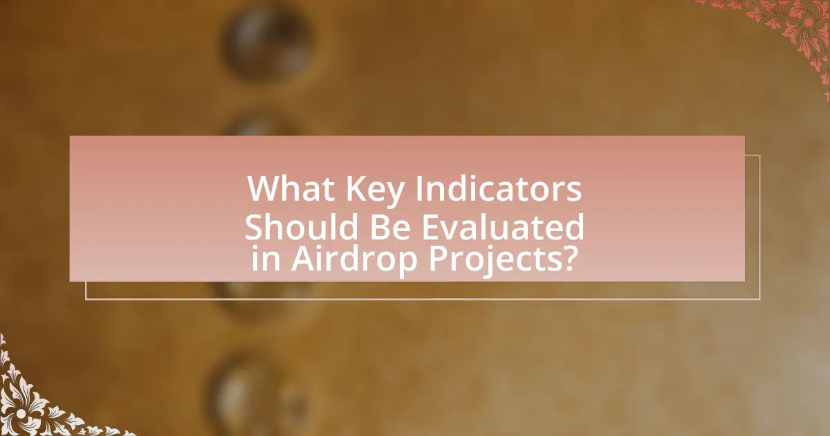What Key Indicators Should Be Evaluated in Airdrop Projects?